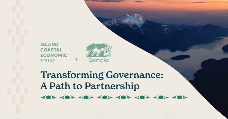 Sanala Planning and Island Coastal Economic Trust logos and header images.