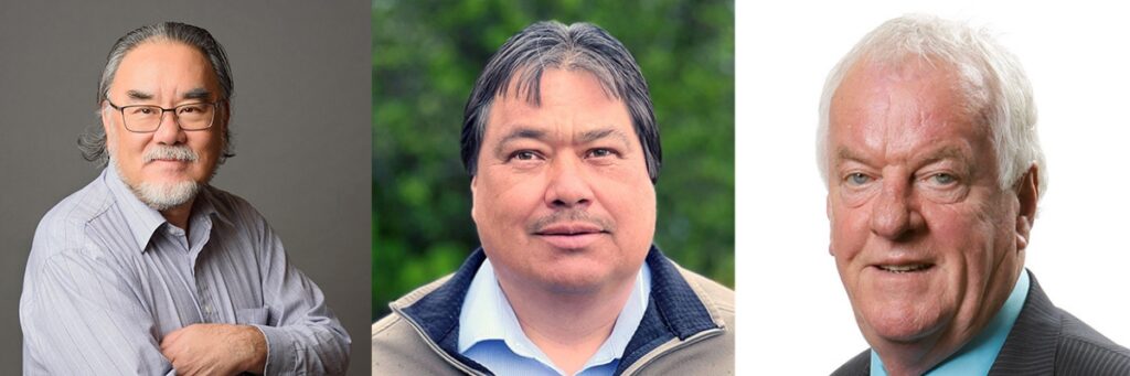 In order of appearance: Roger Kishi, Chief John Elliott, and Barry O'Neill
