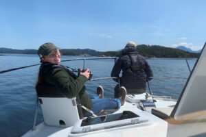 Holmes embraces the opportunity to explore the North Island, including exploring the Broughton Archipelago with friends and family.