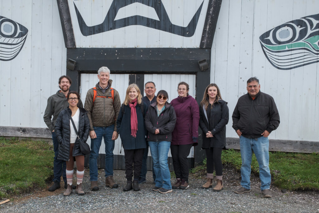 Chief Rick Johnson, Councillor Sandy Johnson,and Tamara Alfred, Band Manager, Ḵwiḵwa̱sut’inux̱w Ha̱xwa’mis First Nation, welcomed the Trust staff and Indigenous Advisor, Ashley Wright, in G̱wa’yasda̱m’s to meet about the future of the Trust.